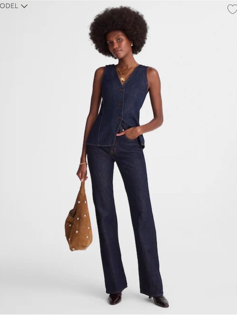 NWT Madewell The Vintage Flare Jean size 25 denim blue dark high rise